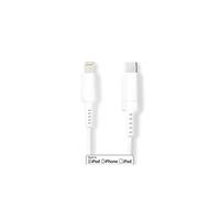 - Câble Lightning - Lightning mâle pour 24 pin USB-C mâle - 1 m - blanc - rond, USB Power Delivery (3A, 60W)