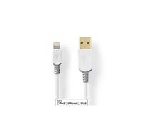 - Câble Lightning - Lightning mâle pour USB mâle - 1 m - blanc - rond