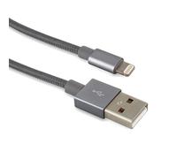 395280 Câble MFI nylon / USB-A pour iPhone iPad 1 m - gris
