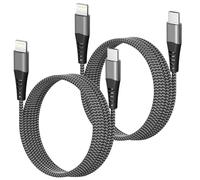 Cable Lightning USB C 2M Lot de 2, [Certifié MFi ] Câble iPhone USB C vers lightning, Nylon Câble Lightning Charge Rapide pour iPhone 14/14Pro/14Pro Max/13/13 Pro/13Pro Max/12/11/X/XS/8/7/6,iPad