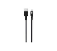 - Câble Lightning - USB mâle pour Lightning mâle - 1.2 m - Certifié MFI - noir - plastique recyclé à 100 %