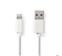 Câble Lightning USB - Valueline - 1 m - Blanc - Synchronisation et charge - Apple iPad/iPhone/iPod