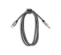 Câble Lightning vers Jack 3.5mm Mâle Son de Qualité Nylon Tressé 1.5m Gris