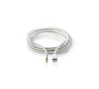 Nedis Câble Lightning vers jack pour casque – Lightning mâle 3,5 mm stéréo mâle – 1 m – aluminium