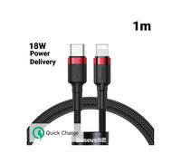 Câble Lightning vers Type-C Baseus Coffee Series Rouge et Noir (1m, 18W, PD)