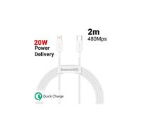 type-c lightning superior series fast charging data cable pd 20w 2m blanc (catlys-c02)