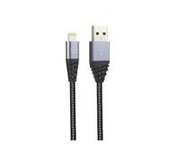 Câble Lightning vers USB 2.4A Power Ultra-résistant Charge Rapide 12m Gris