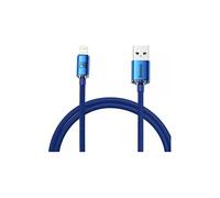 Baseus Câble de charge/données Crystal Shine - USB 2,4 A pour iPhone 14/13/12/Pro Max 1,2 m Bleu