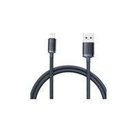 Câble Lightning vers USB 20W Modèle Crystal Shine Charge et Synchronisation 1,2m Noir