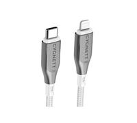 Câble Lightning vers USB-C 30W Série Armoured Charge et Synchronisation 1m Blanc