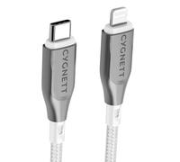 Câble Lightning vers USB-C 30W Série Armoured Charge et Synchronisation 2m CYGNETT Blanc