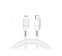imoshion Câble Lightning vers USB-C - Non-MFi - Textile tressé - 2 mètres - Blanc