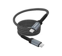 Câble Lightning vers USB-C pour iPhone / iPad 27W avec Enroulement Magnétique 1m Noir