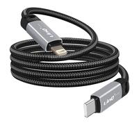 Câble Lightning vers USB-C Power Delivery 36W en Nylon Tressé 1,2m Noir