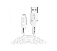 imoshion Câble Lightning vers USB - Non-MFi - Textile tressé - 3 mètres - Blanc