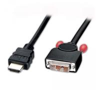 Câble LINDY HDMI vers DVI-D pour moniteur vidéo numérique, 3m 41103