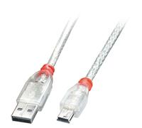 Lindy Câble USB 2.0 A vers Mini-B, Transparent, 2m