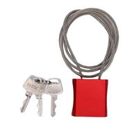 Cable Lock Adjustable Aluminum Stainless Steel Sun Resist PVC Coated Cable Padlock, Lock with 2 Keys, 1m / 3.3ft for Bikes Gate Outdoor Gear