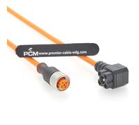 Câble M12 femelle vers G Series G4KW1F, 4 broches M12 Codé A vers DIN 43650 Forme A - 10 A 50 V IP67 - Câble adaptateur de valve solénoïde pour systèmes hydrauliques/pneumatiques, automatisation