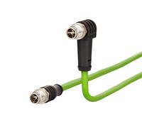Câble M12-Mâle Coudé/M12-Mâle Droit 8 Pôles, Codé X 5,0m, Codé 225°