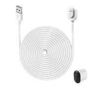 Câble Magnétique Compatible avec Arlo Ultra 1 2, Pro 3 4 5 2K, Câble de Recharge Extérieur Intérieur, Chargeur Magnétique 3Mètres, Charge Rapide, Sécurisée, Blanc, Chargeur Extra Long pour Caméra Arlo