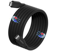 Câble magnétique enroulé USB C vers USB C pour iPhone 16/15 Series, 1,2 m, 60 W, câble de charge USB C en silicone, câble de charge de type C, charge rapide et sans noeuds pour CarPlay, S24 S23