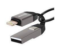 Câble Magnétique iPhone Lightning / USB Porte-clés Compact 9.7cm Gris