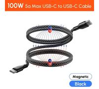 Câble Magnétique Pd 100W 60W 27W Usb C Vers Ios Pour Iphone 16 15 14,Chargeur Rapide,Cordon De Type C Pour Samsung S25 Xiaomi,Fil Pour Ordinateur Portable.100W Black Pd Cable.1,5M