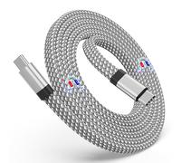 CABLE CHARGE & SYNCHRO USB-C VERS USB-C PD 3.0 (60W) - MAGNÉTIQUE FORMAT PLAT - GARANTIE A VIE - 1.5M - GRIS - JAYM®