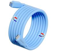 Câble magnétique USB C vers USB C 60 W, 1,2 m en silicone de type C, câble de charge rapide, sans enchevêtrement et synchronisation de données de type C pour iPhone 16/16 Pro/16 Plus/16 Pro Max 15