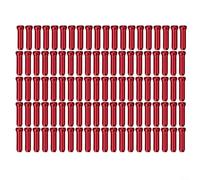 Cable Maintenance Essentials Lot de 100 embouts en aluminium pour bouchon de vélo Rouge
