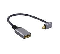 Câble mâle à Femelle Compatible Micro HDMI 4K de 20cm, Adaptateur HDVI 2.0 HDTV, Cordon d'extension, Compatible avec Moniteur Switch PS4(Up)