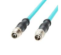 Câble mâle M12 8 broches à code X, très flexible, étanche, câble Ethernet industriel Cat6A, câble blindé GigE Vision, compatible avec capteur de caméra industrielle Cognex SPS, 3,5 m