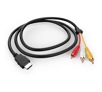 Câble mâle vers 3 RCA compatible HDMI de 1.5M, adaptateur Audio, vidéo, AV, câble émetteur pour HDTV, décode