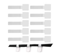 Cable Management - 3.54x1.18in 10pcs Desktop Computer Data Cord Organizer | Adhesive Nylon Cables Ties For Network Cable Holder | Pinces à fil pour bureau, café Internet, maison