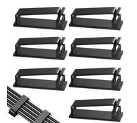 Cable Management 60 Pièces, Passe Cable Bureau En Matériau PC Avec Adhésif Puissant, Cable Management Bureau Autocollant En Noir, Adapté À La Gestion Des Câbles Au Bureau À La Maison À L'ordinateur