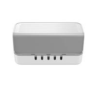 Cable Management Box - 12.2 Inch Cable Organizer Box | ABS Cables Storage - Dustproof cord management container for hiding power strips and organizing charger wires on desk TV router setup ideal for h