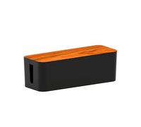 Cable Management Box, Kit for Power Strip to Hide Wires, Cord Organizer Boxes, for Home and Office(Printed Wood grain1,32X13.5X12.5CM)