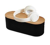 Cable Management Box - PP Wooden Cover 33x13x11cm | Cord Organizer, Safe Wire Storage Holder Concealer | Tidy Desktop Management for Study Room Living Room Bedroom