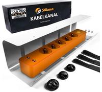 Cable Management Bureau Conduit De Câbles Goulotte Passe-Câbles Organisateur De Bureau - Support De Câble Chemins De Cables - 43X12X10Cm Acier Revêtu Charge Max. De 5[DYB982188]