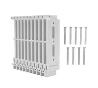 Cable Management Kit | Secure - on Cord Organizer for Home/Office/Desk | Sturdy PP Cable Tray & 9 Clips, 10cm x 11cm x 3cm