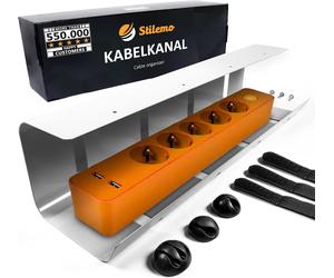 Cable Management Office Cable Duct ¿ Cable Management ¿ Cable Management ¿ Cable Tray ¿ Cable Tray ¿ 43 x 12 x 10 cm Coated Steel Maximum Load 5 kg ¿ 1 Piece Grey