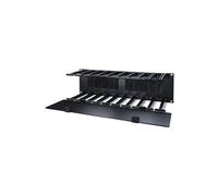 Cable Management - Panneau d'agencement de câbles de rack avec couvercle - noir - 3U - Conformité TAA - pour P/N: SCL500RMI1U, SMX1500RM2UCNC,