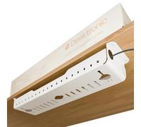 Cable Management Pro - Plateau de Gestion des câbles sous Bureau avec multiprise intégrée, Organiseur de câbles en Acier avec Couvercle magnétique, Design ventilé, Installation Facile