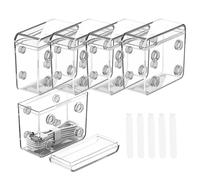 Cable Management, Rangement Cable, 5 Pcs Boite Rangement Cable, Organisateur de Cable Livré avec 5 Attache Cable, Range Cable Bureau, Protege Cable à Transporter