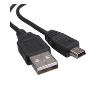 Câble Manette PS3, Câble USB Mini USB pour Manette Playstation 3 et Nintendo Wii U, 1,8M, Noire, .