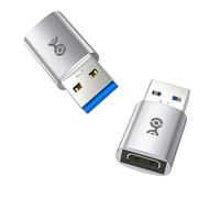 Cable Matters 2-Pack, Adaptateur USB vers USB C 10Gbps pour Une Charge Rapide et Un Transfert de données à Grande Vitesse, Port USB-C réversible, Adaptateur USB C vers USB pour iPhone 16, iPad Pro