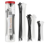 Cable Matters 200 Pack Combo de Serre Câble (Attache Câble) en Nylon 15+20+30 cm autoverrouillants Assortis, en Noir et Blanc
