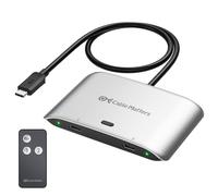 Cable Matters 20Gbit/s Commutateur USB4 USB-C pour 2 Ordinateurs, et PD | 8K@30Hz, 4K@144Hz, PD 140 W, pour partager un moniteur ou dock USB-C/Thunderbolt 4 sous Windows/macOS