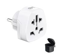 Cable Matters Adaptateur de Voyage Universel vers Prise EU Type E/F | Accepte fiches Type A/B/C/G/I/J/L/N, sortie Type E/F mâle pour Allemagne, France, Espagne et prises Schuko
